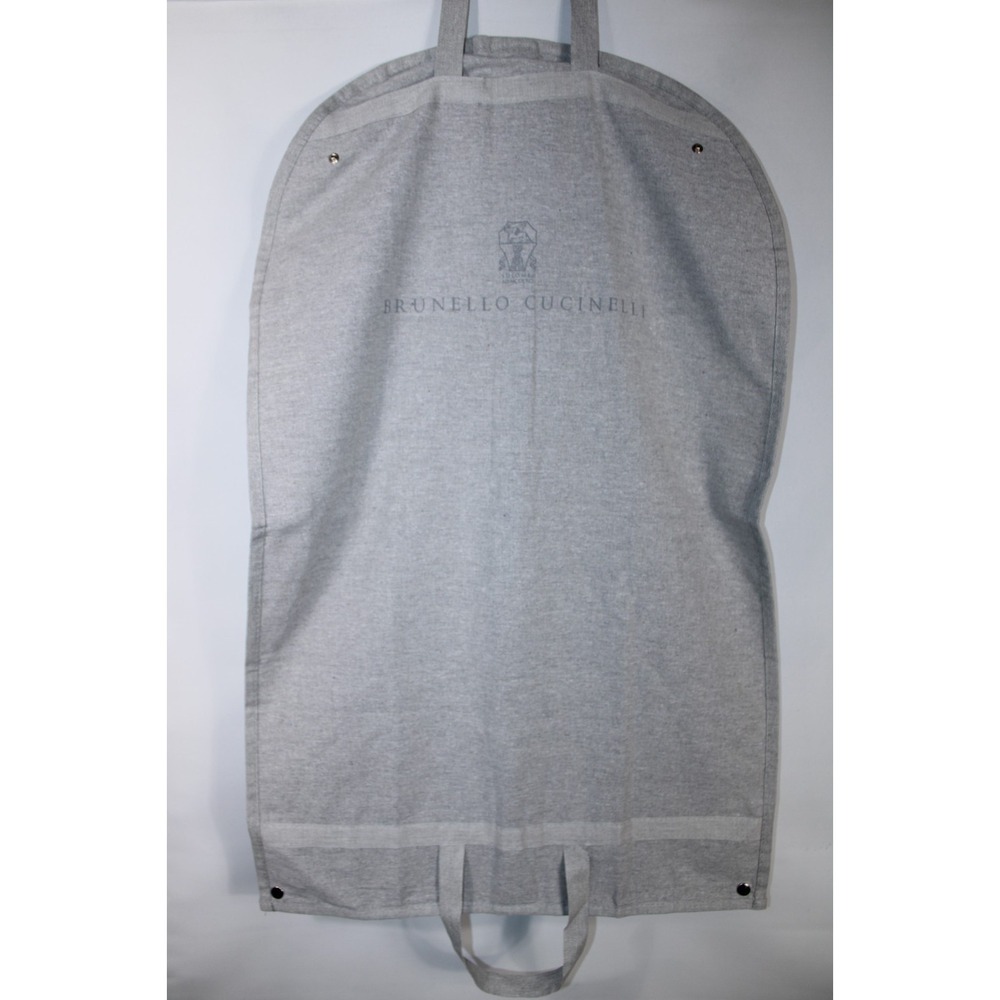 Brunello Cucinelli Gray 21.5x35 Zip Closure Travel Luxury Garment Bag